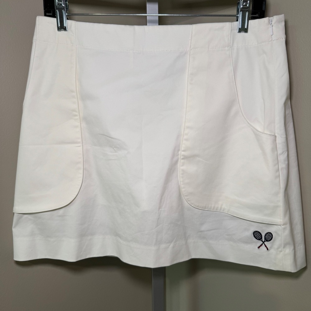 Brooks Brothers ProSport‎ Tennis Skort Size 10 White Golf Athletic Activewear